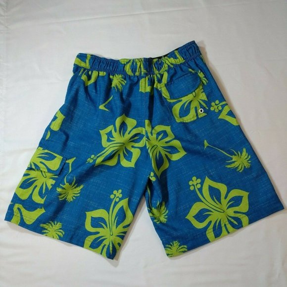 FireFly Size XL Extra Large Blue Green Floral Board Shorts - Picture 2 of 11